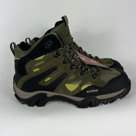 Wolverine wilderness hiking boot mens size 10 green black waterproof NWT new - Picture 1 of 7